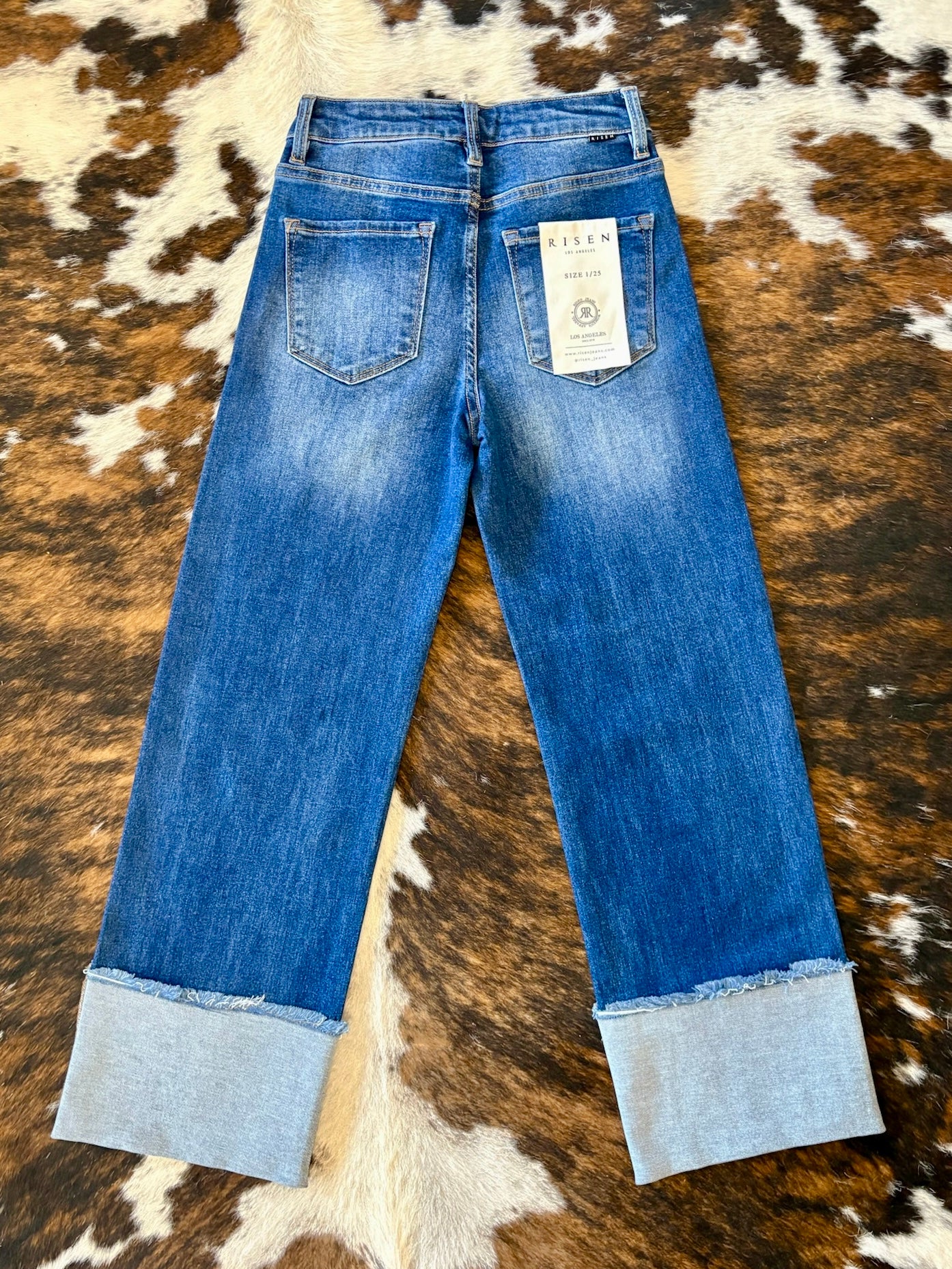 Counting On You Cropped Wide Leg Risen Jeans