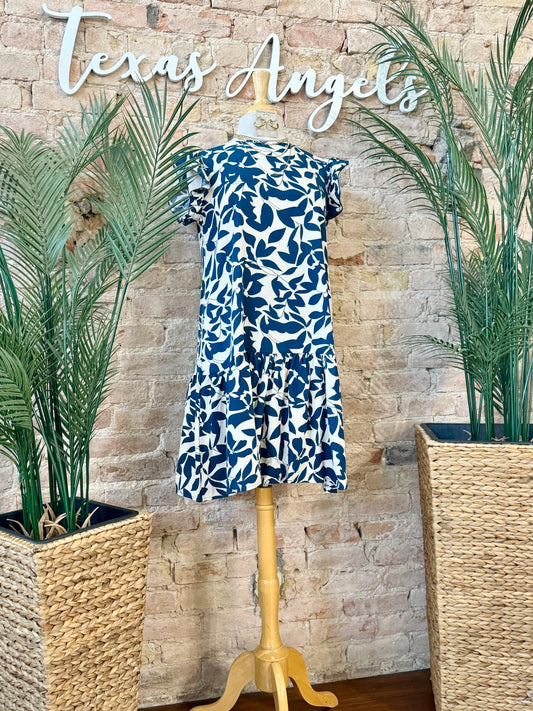 Finding Herself Navy Floral Dress