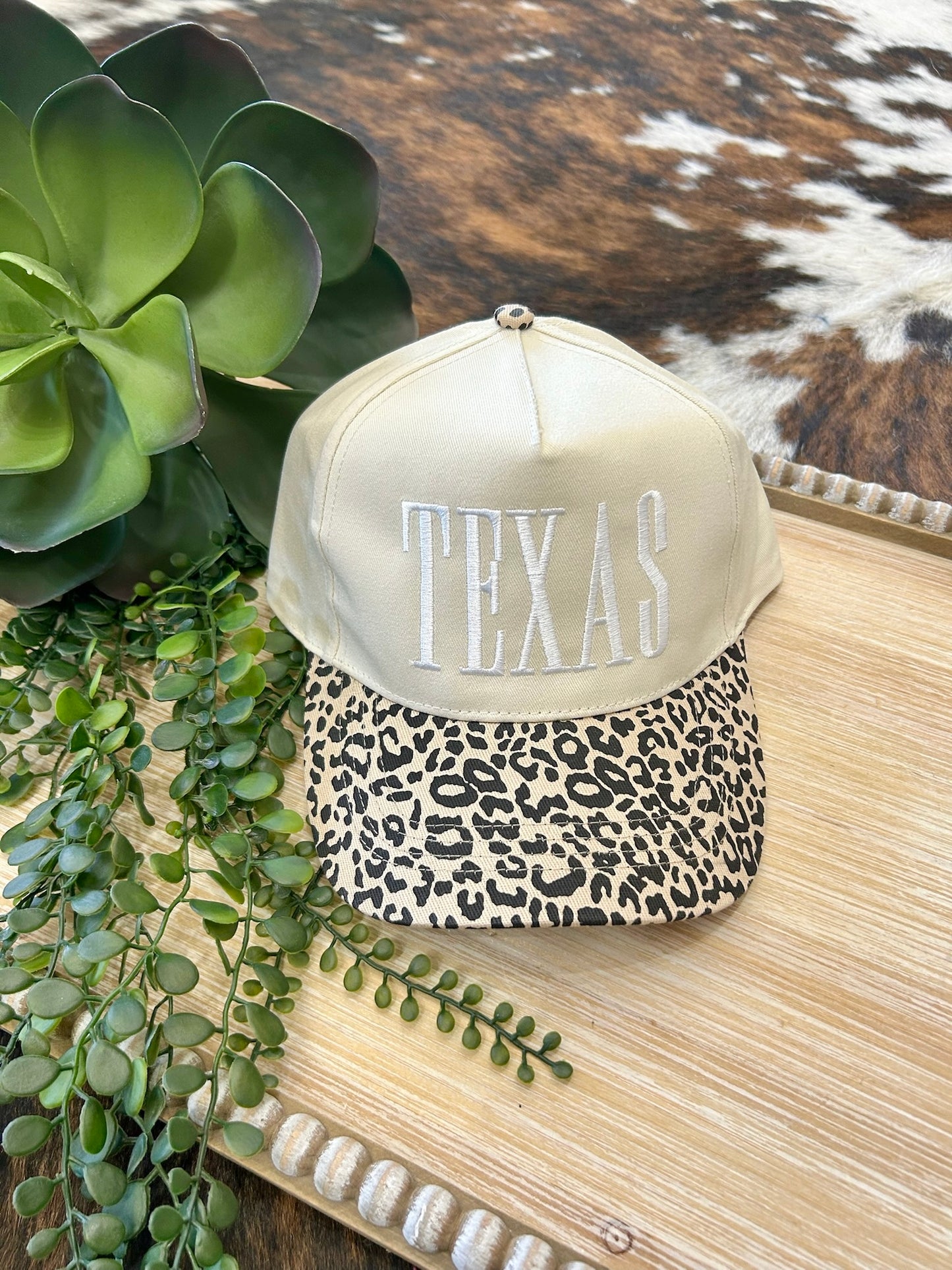 White Texas Embroidered Trucker Hat