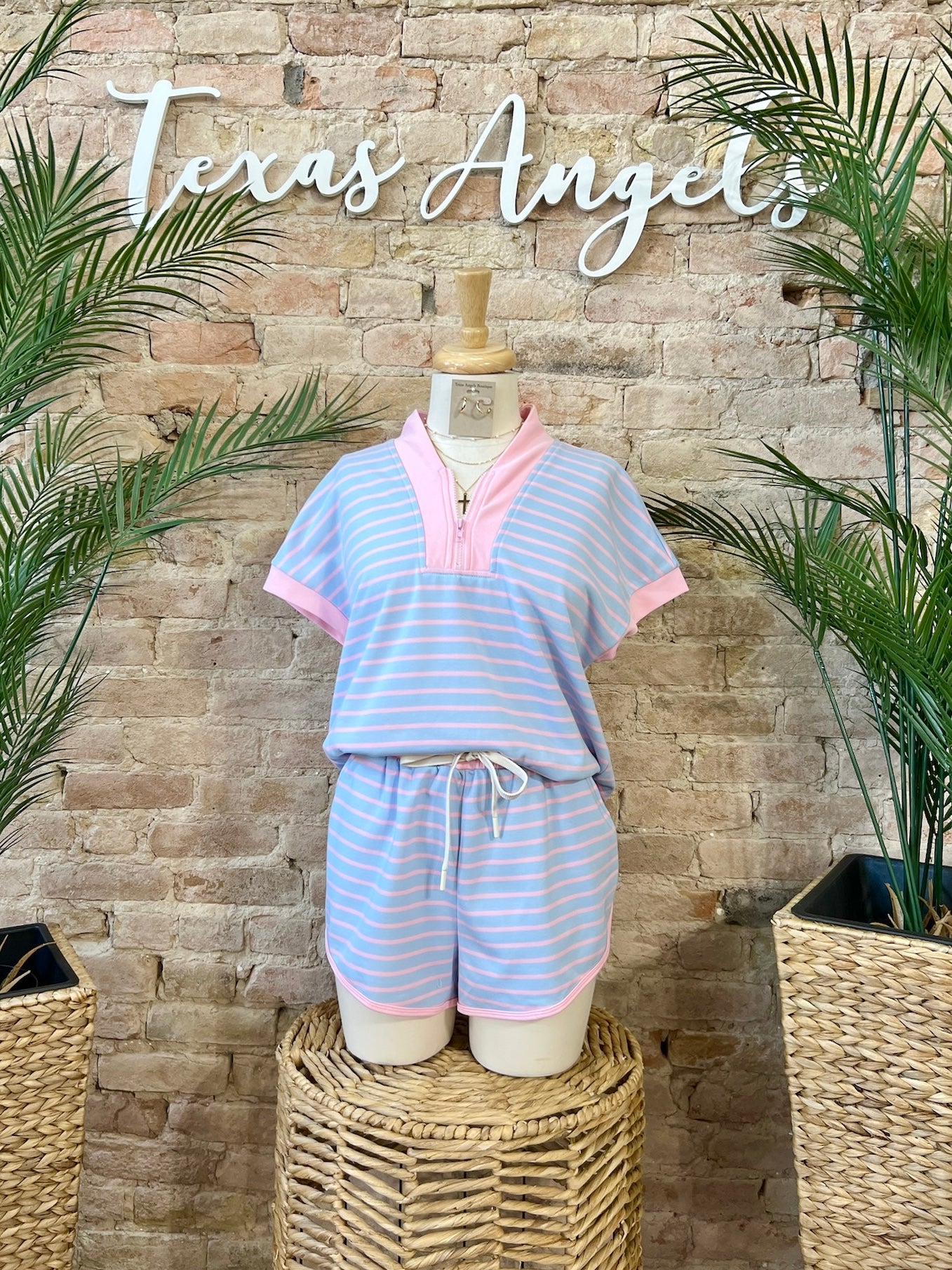 Cotton Candy Skies Pink & Blue Striped Top