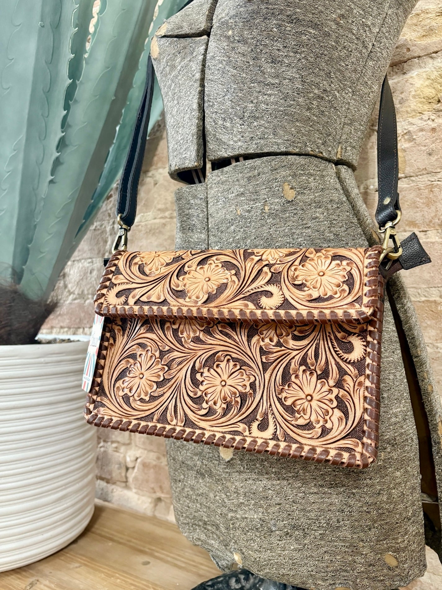 O'Hlay Tooled Leather Crossbody