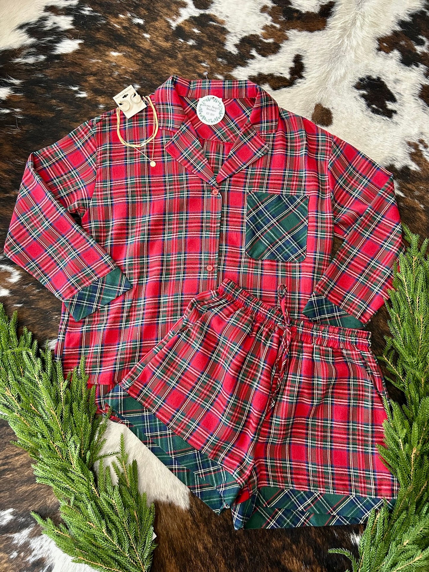 Christmas Morning Red Plaid PJ Set