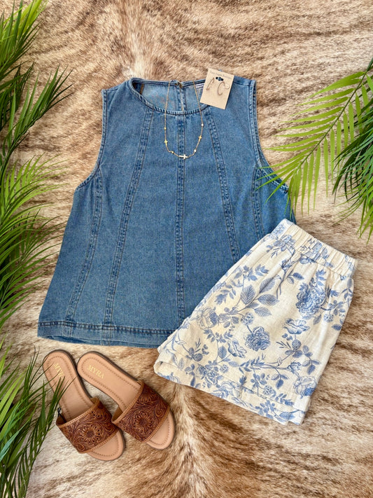 Outer Banks Denim Tank