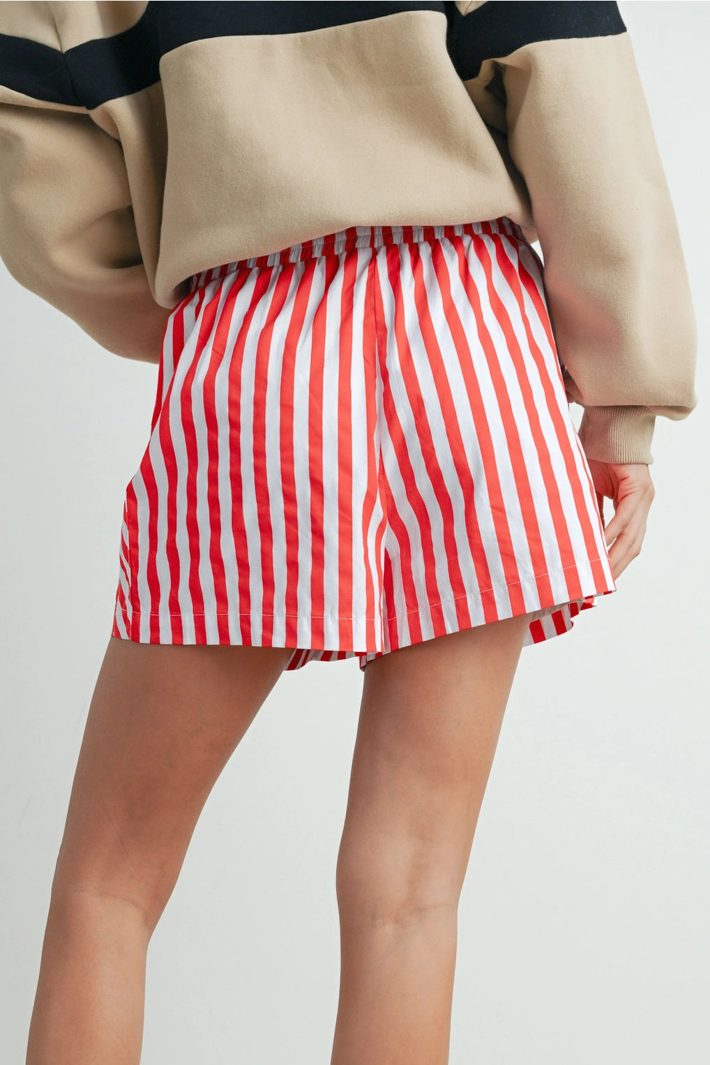 Sure Of It Red Striped Shorts