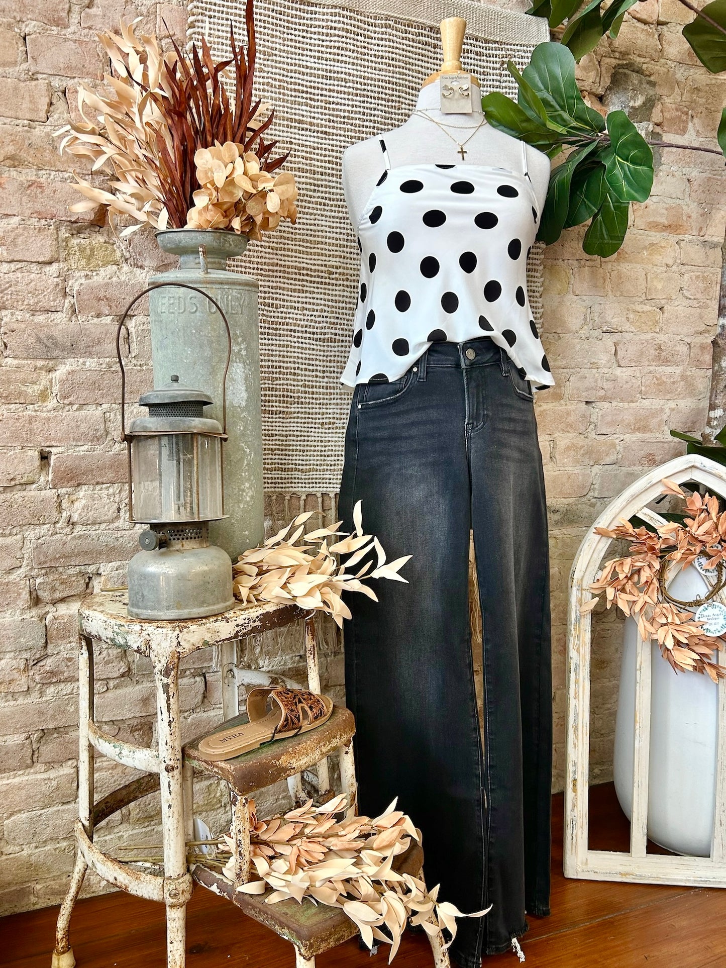 Say Please Polka Dot Tank Top