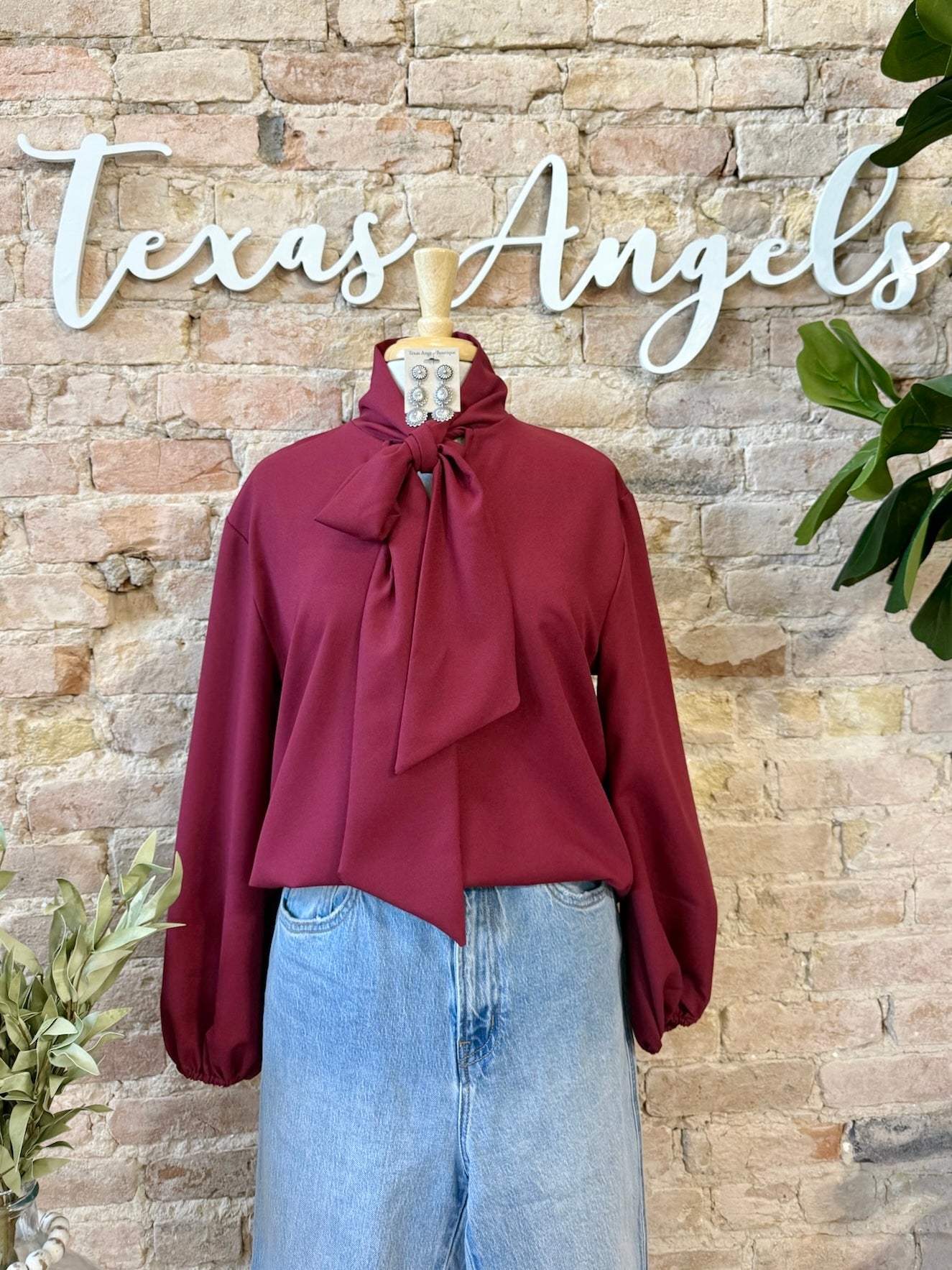 50% Off - Come On Baby Burgundy Blouse