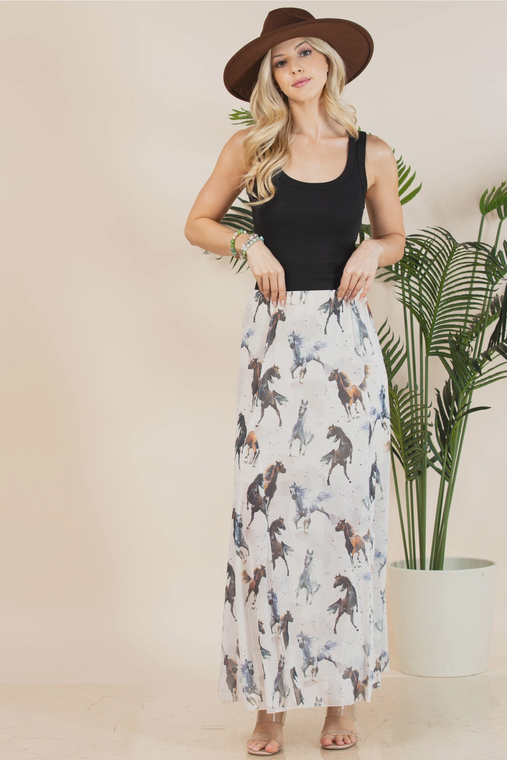 Meet Me At The Stock Show Mesh Maxi Skirt