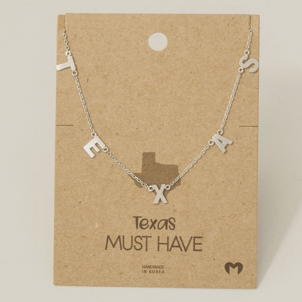 Silver Texas Charm Necklace