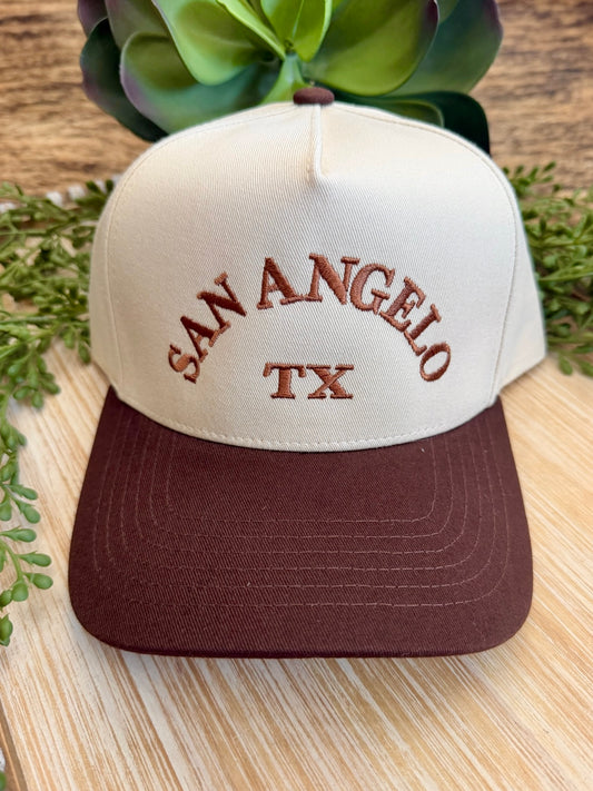 San Angelo TX Brown Embroidered Trucker Hat