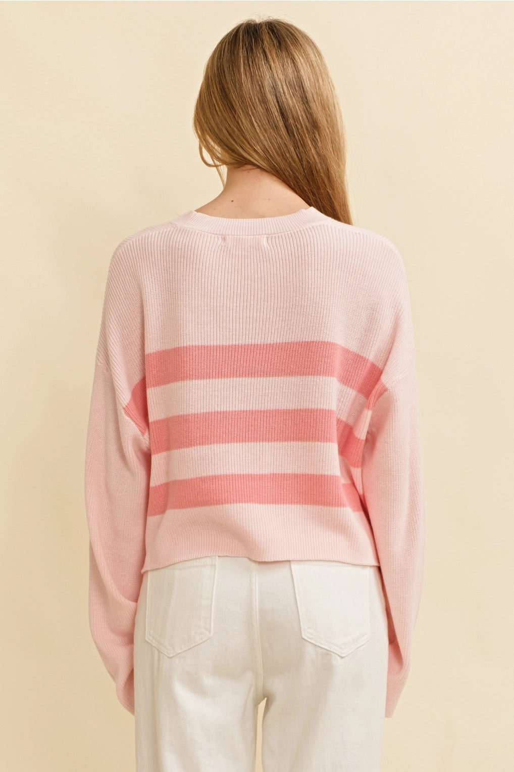 40% Off - Pinky Promise You Pink Striped Sweater