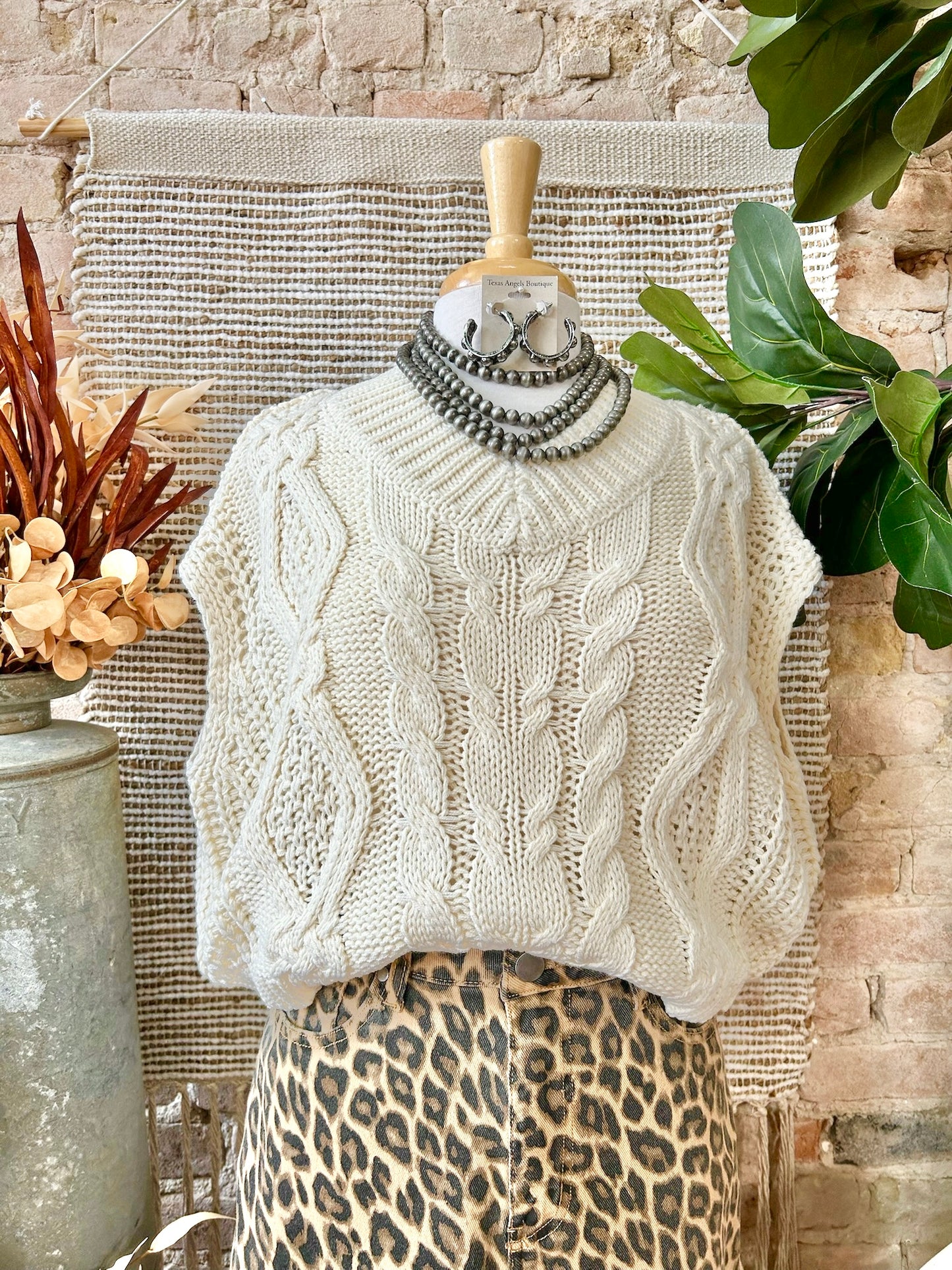 Consider It Done Cream Knit Sweater Top