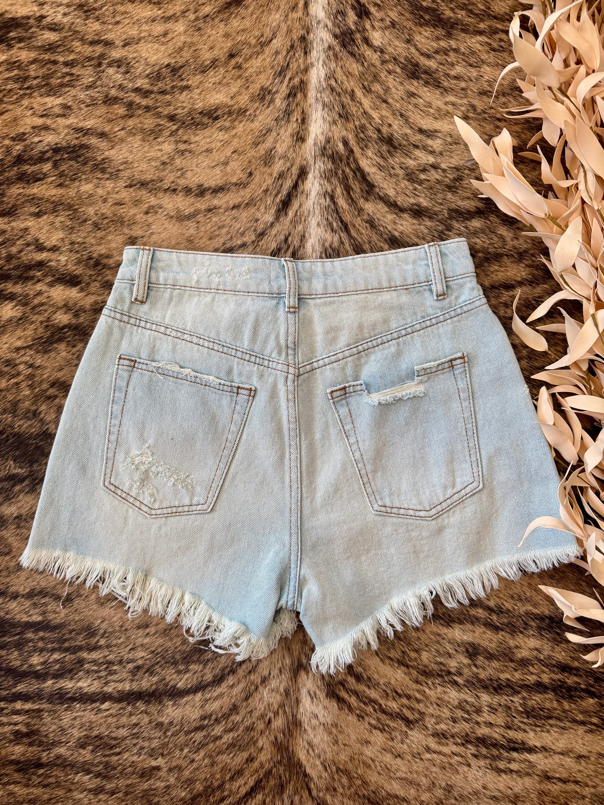 Like It Was Yesterday Light Wash Denim Shorts