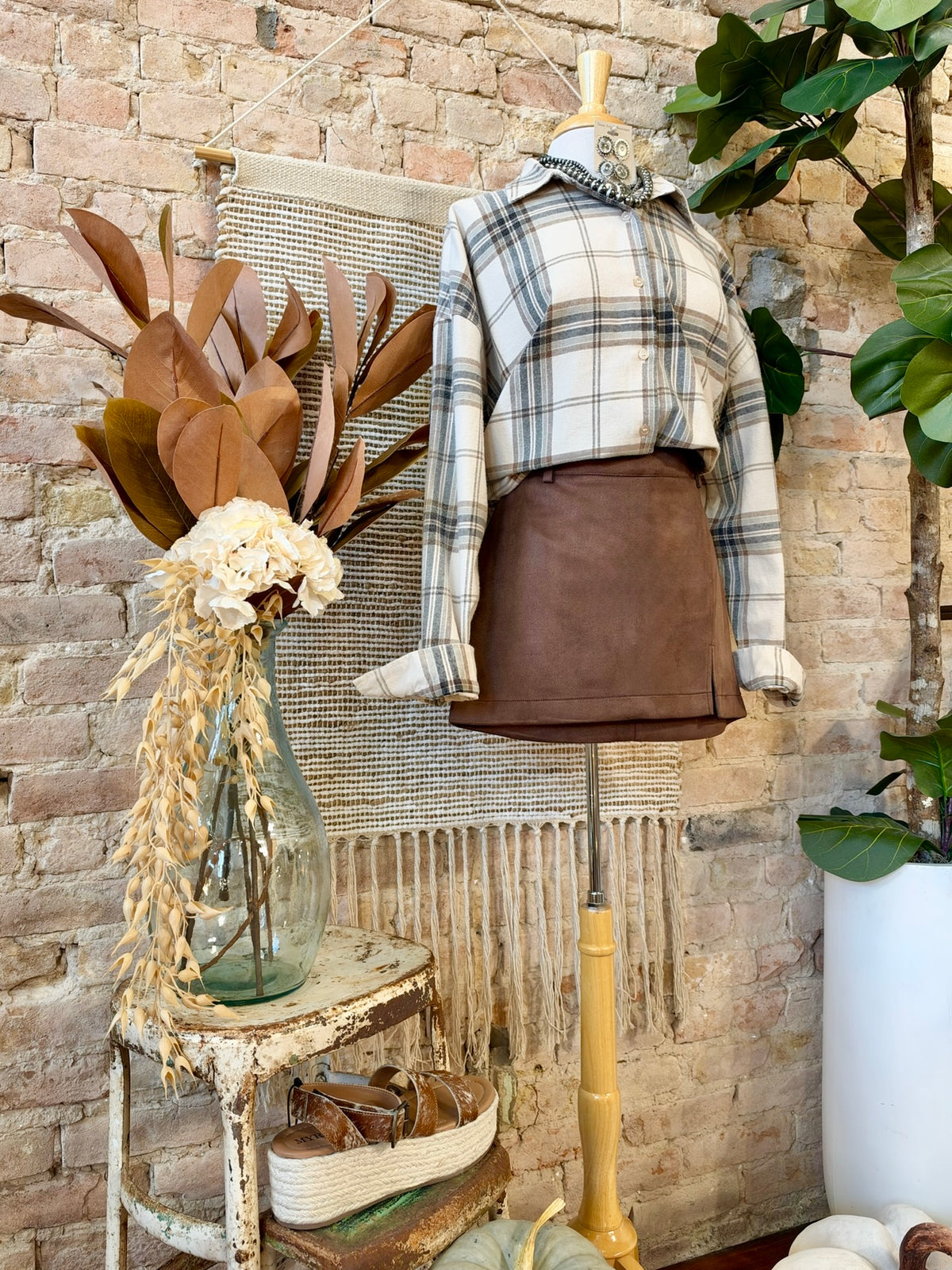 Brown Suede Skirt
