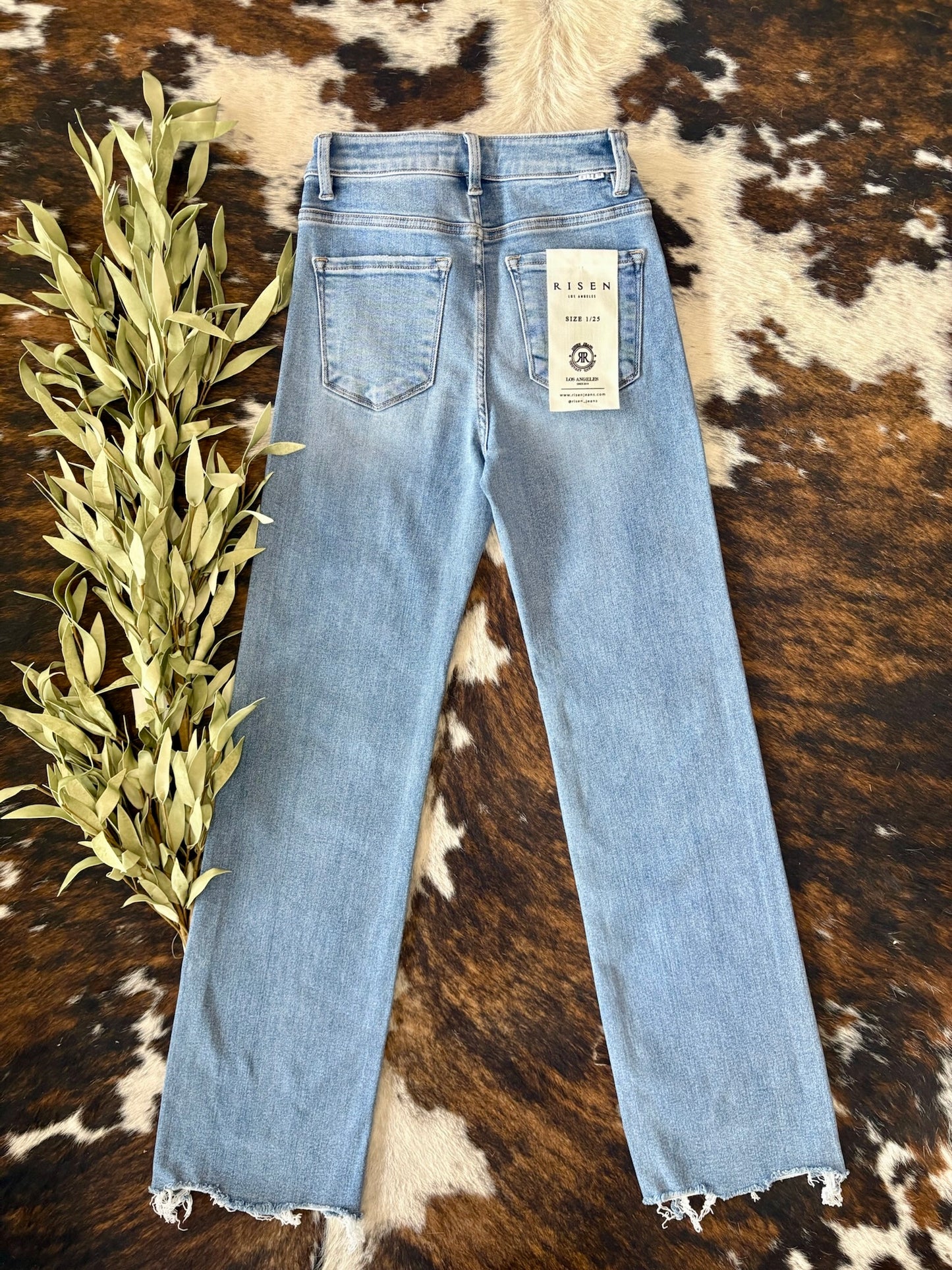 Words Of Wisdom Wide Leg Risen Jeans