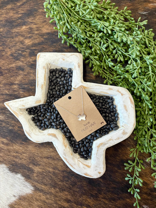 Silver Texas State Necklace