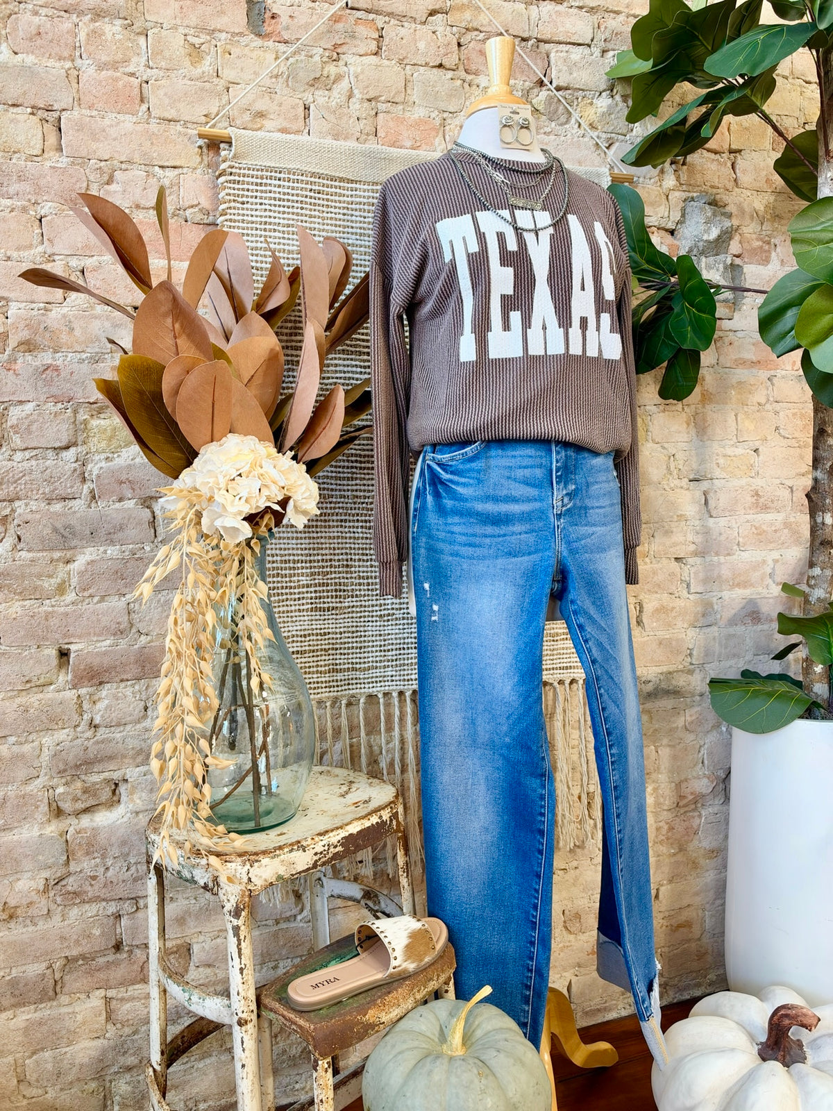 Texas On My Mind Brown Sweatshirt