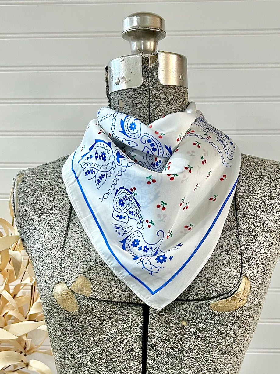 Paisley Cherry Satin Wild Rag