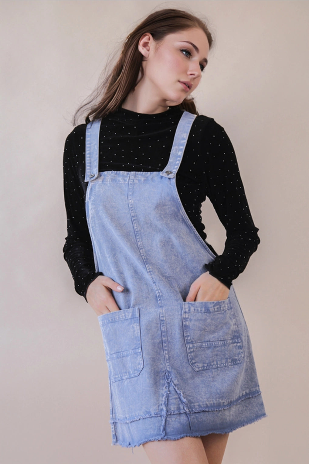 Dancin’ In The Daisy’s Overall Denim Dress