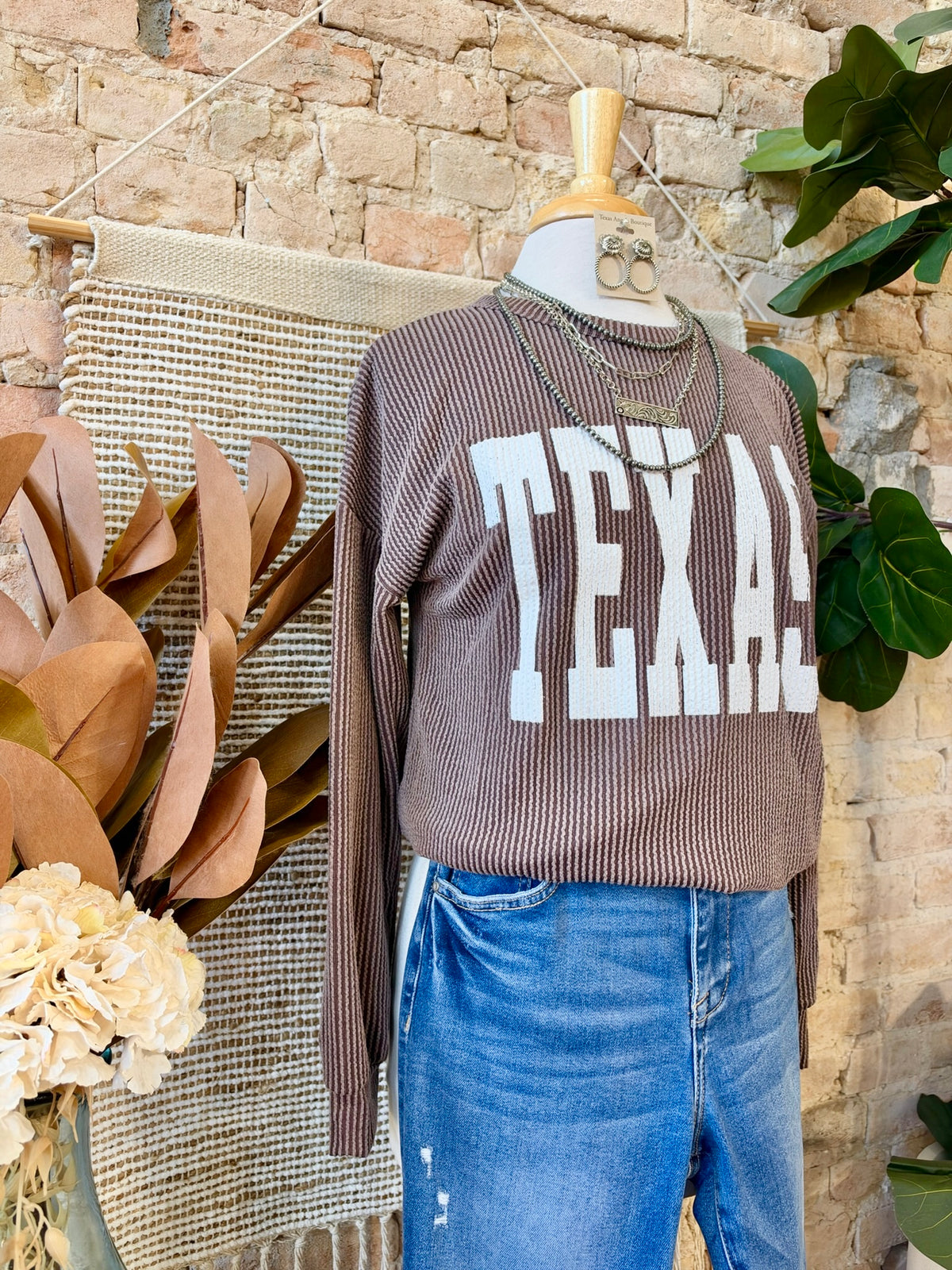 Texas On My Mind Brown Sweatshirt