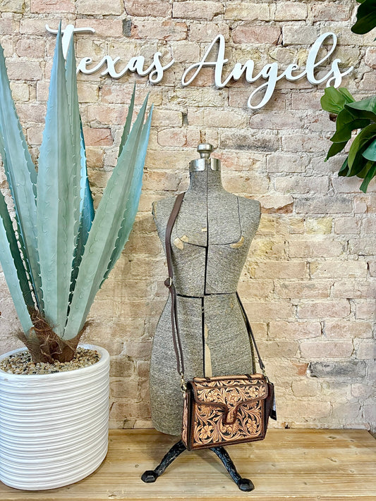 American Darling Tooled Leather Crossbody