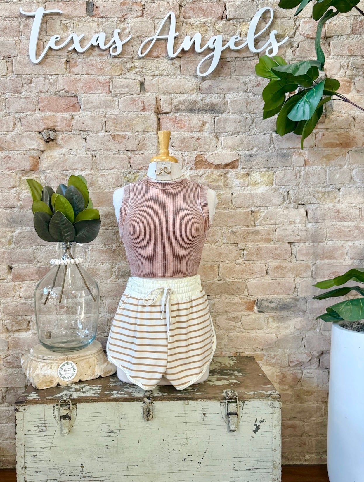 RESTOCK It Will Be Ivory Striped Lounge Shorts
