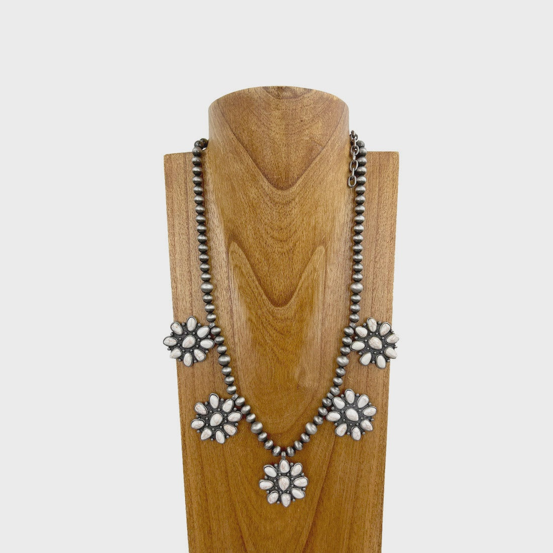 White Concho Necklace