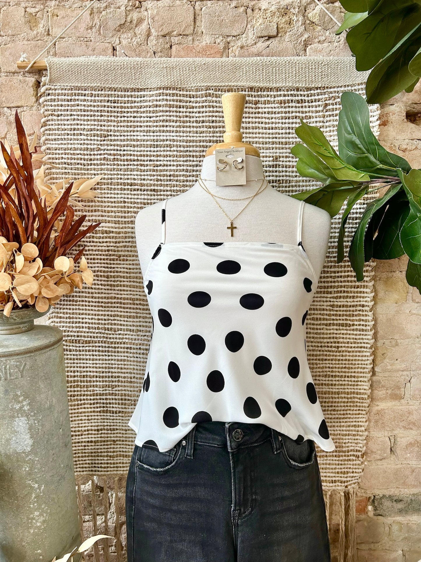 Say Please Polka Dot Tank Top