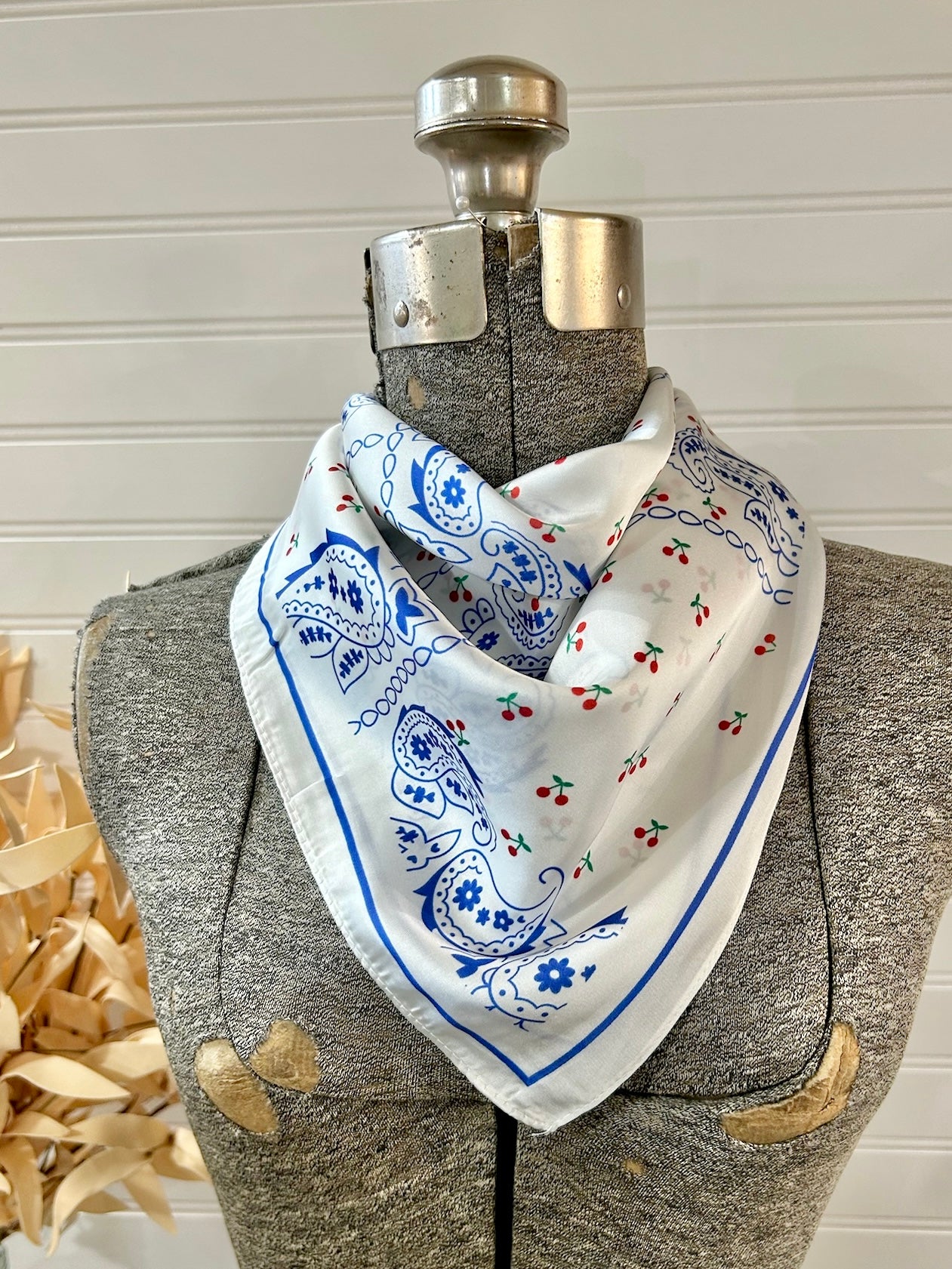 Paisley Cherry Satin Wild Rag