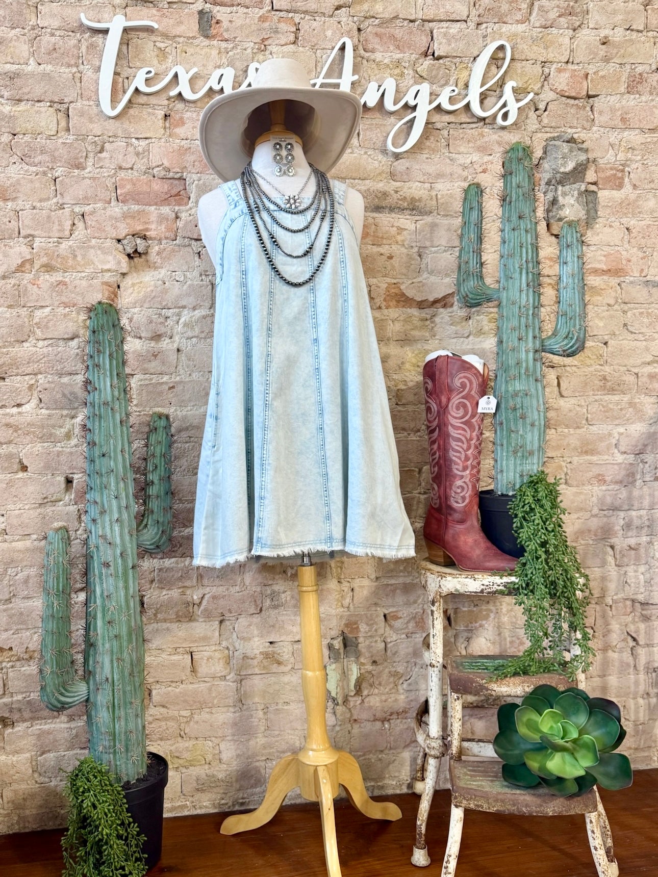 Small Town Dreamer Denim Dress