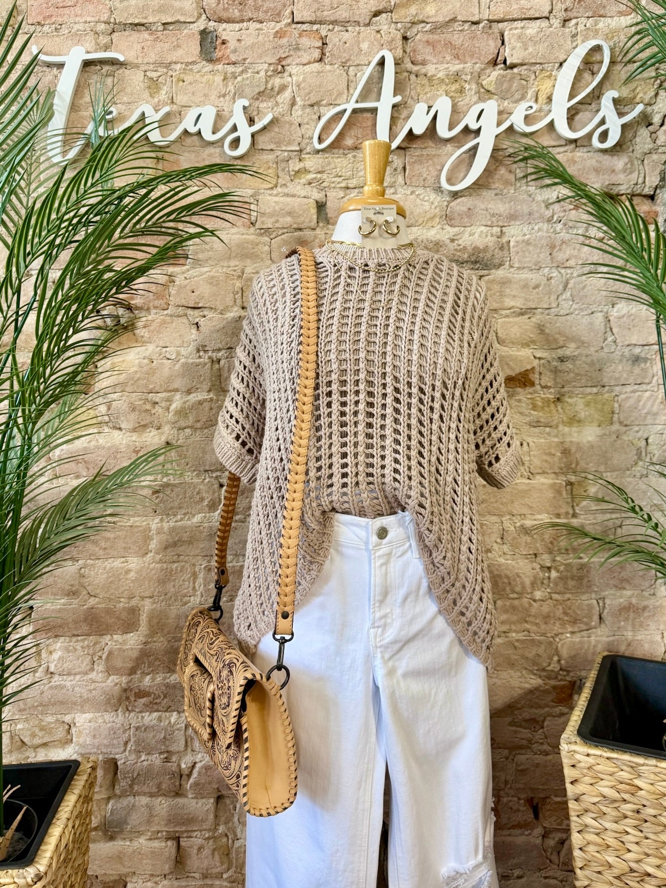 40% Off - Time Well Spent Mocha Oversized Knit Top
