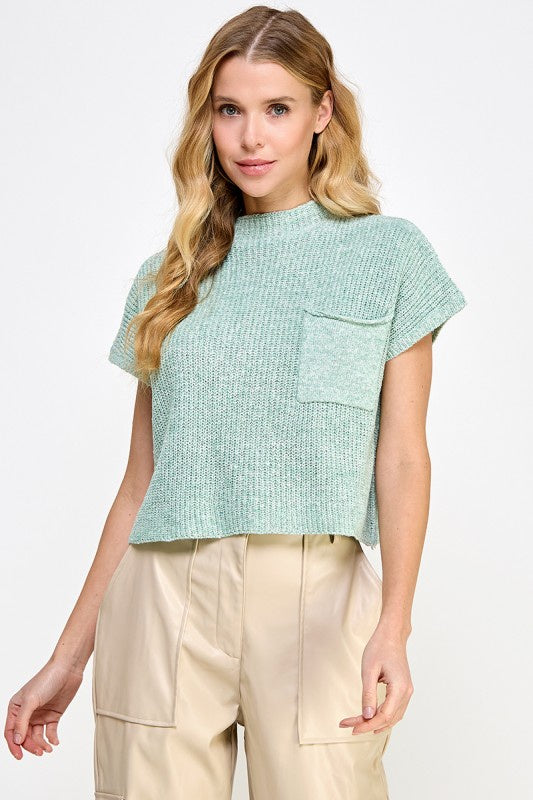 Kindness Always Wins Sage Knit Top