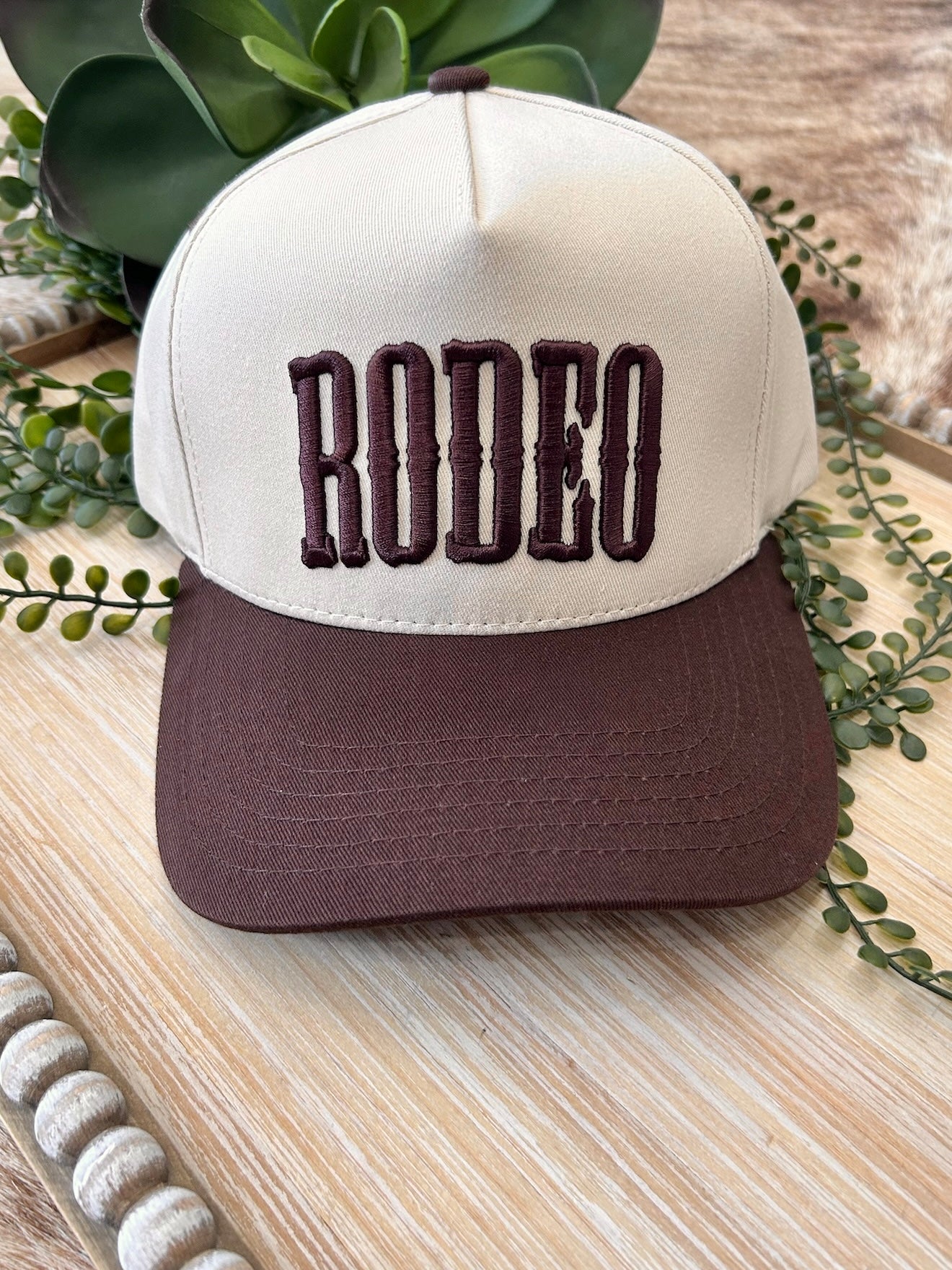 Brown Rodeo Embroidered Trucker Hat