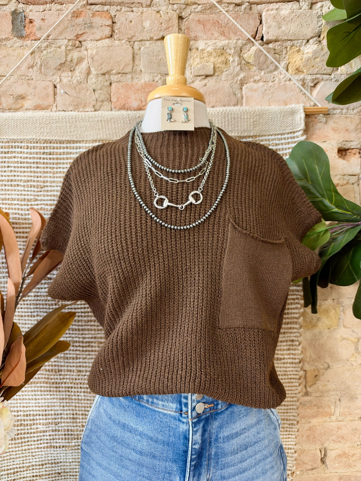 There’s Always Tomorrow Brown Knit Top