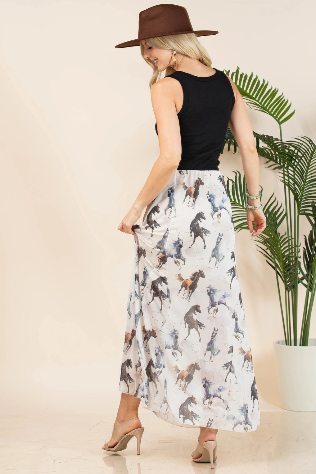 Meet Me At The Stock Show Mesh Maxi Skirt