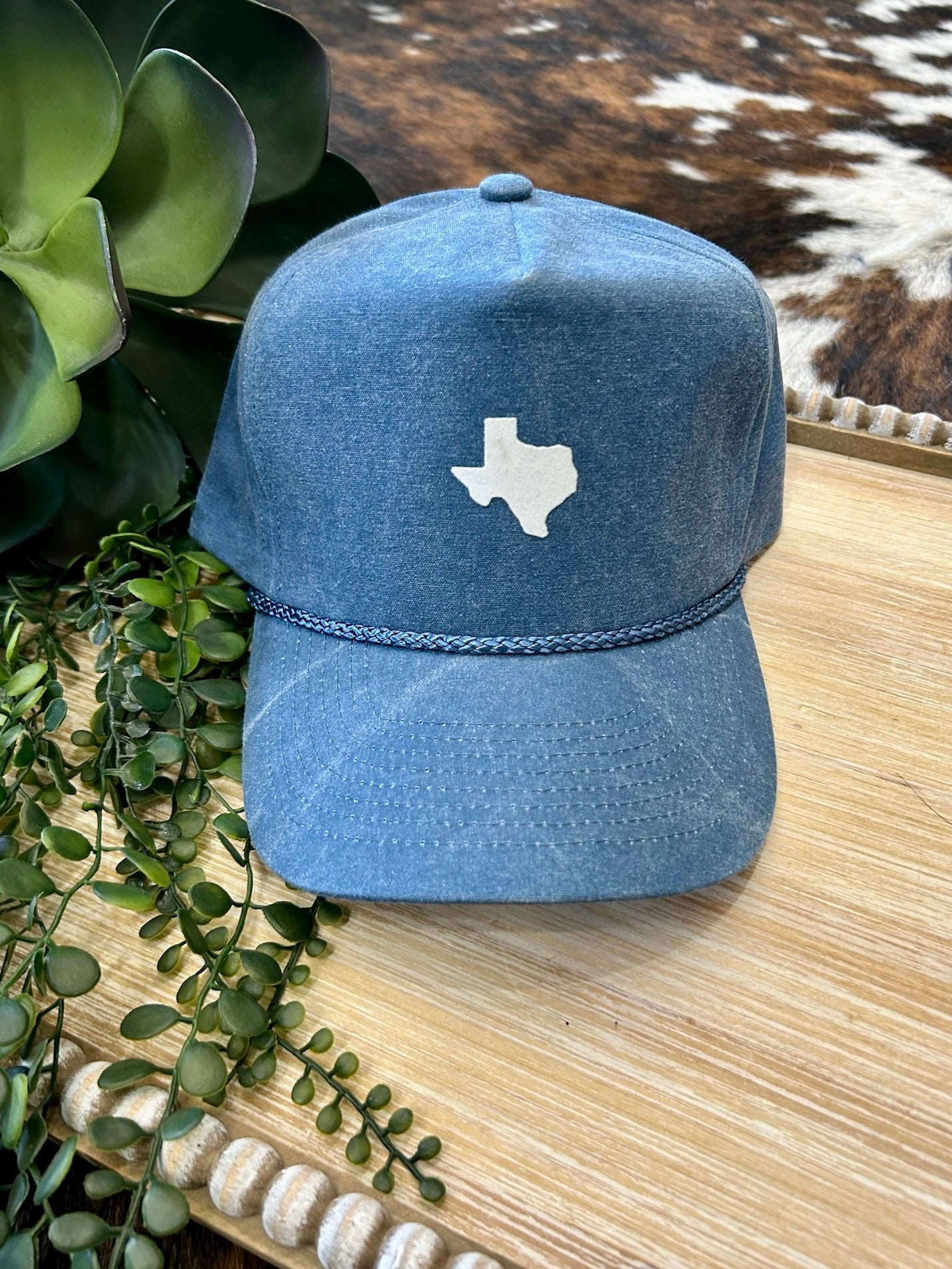 Blue Texas State Trucker Cap