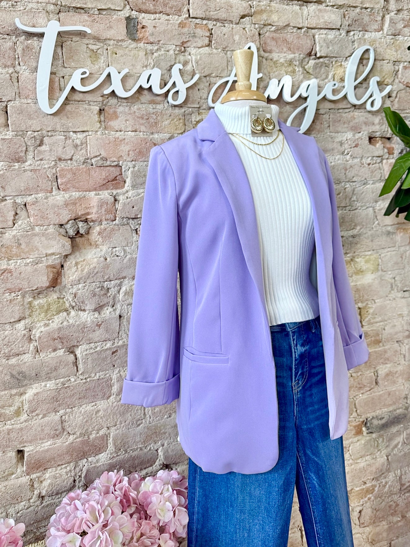 40% Off - Sending Love Letters Lavender Blazer
