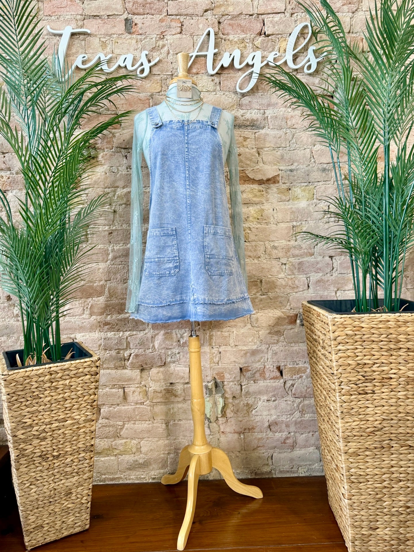 Dancin’ In The Daisy’s Overall Denim Dress