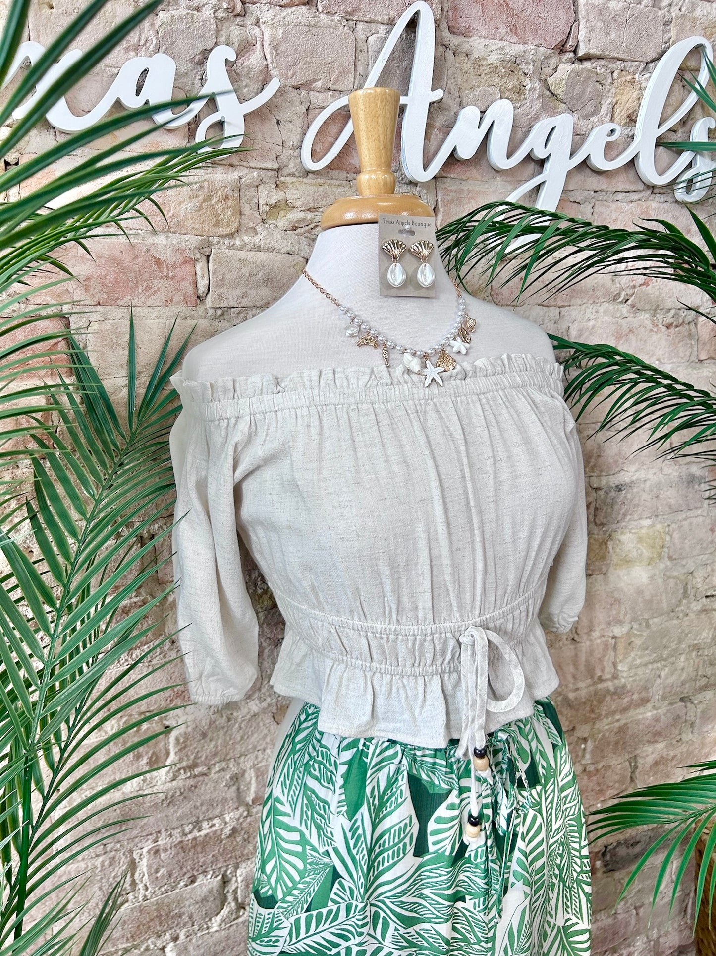 Lucky Linen Off Shoulder Blouse
