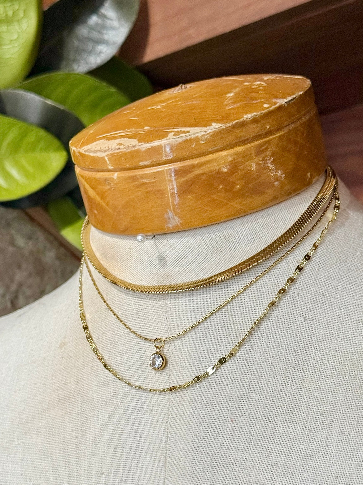 18K Stainless Steel Gold Layered Necklace 