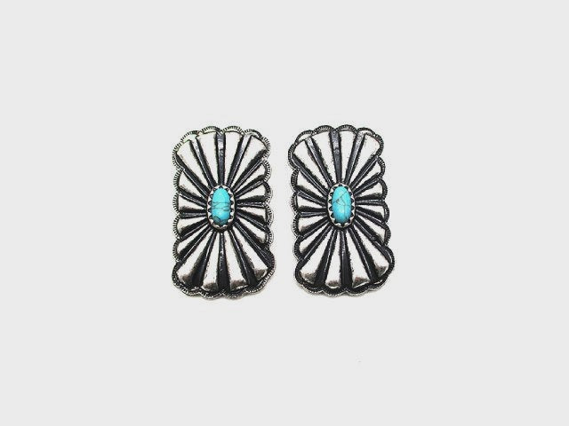 Silver Concho Earrings