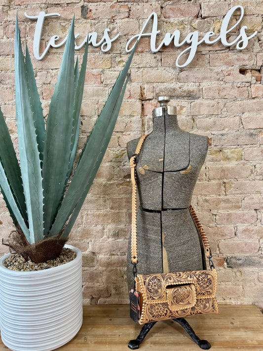 American Darling Tooled Leather Crossbody
