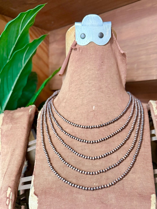 Copper Layered Beaded Necklace