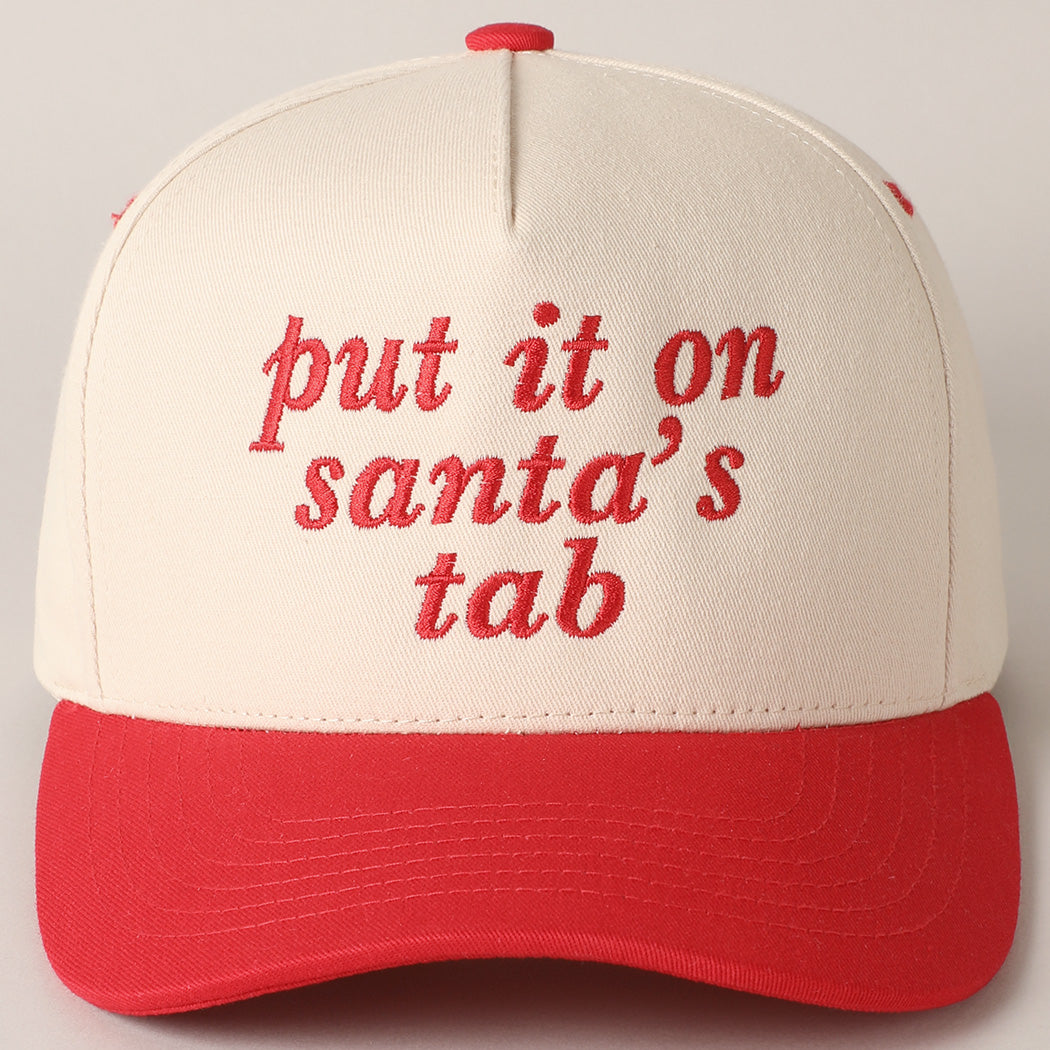 Put It On Santa's Tab Red Trucker Hat