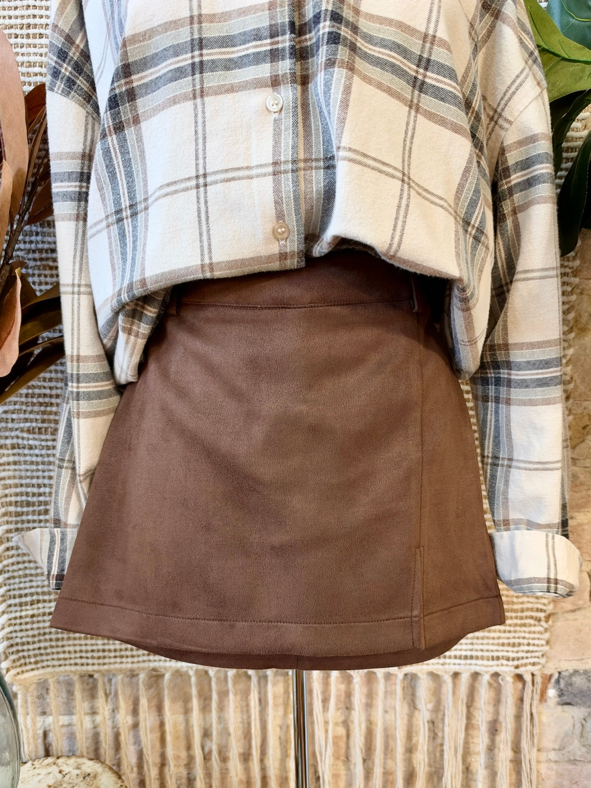 Brown Suede Skirt