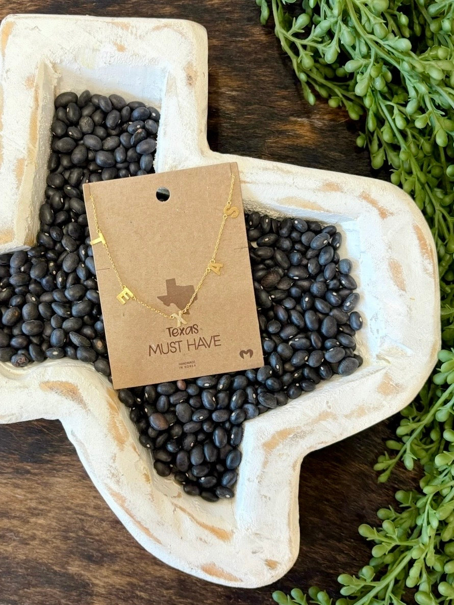 Gold Texas Charm Necklace