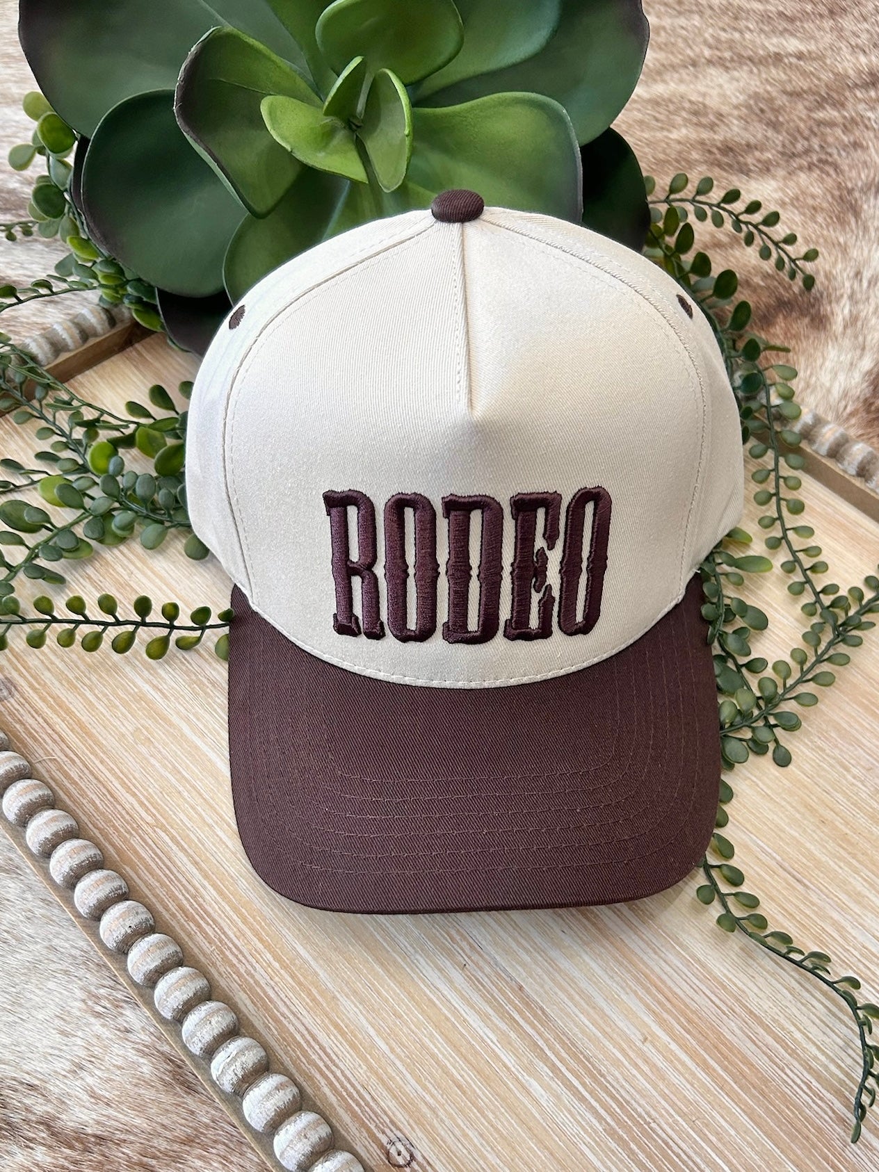 Brown Rodeo Embroidered Trucker Hat