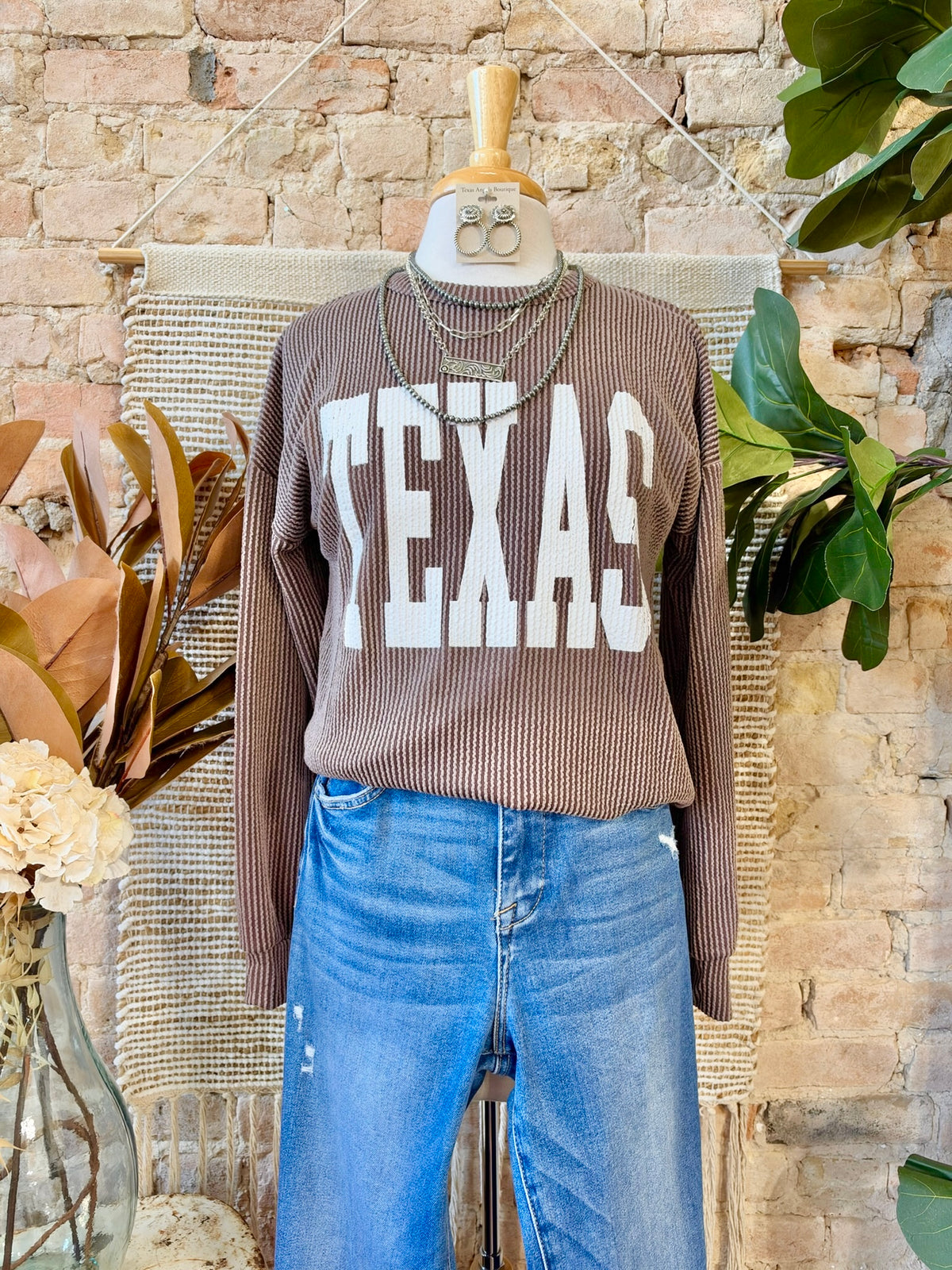 Texas On My Mind Brown Sweatshirt