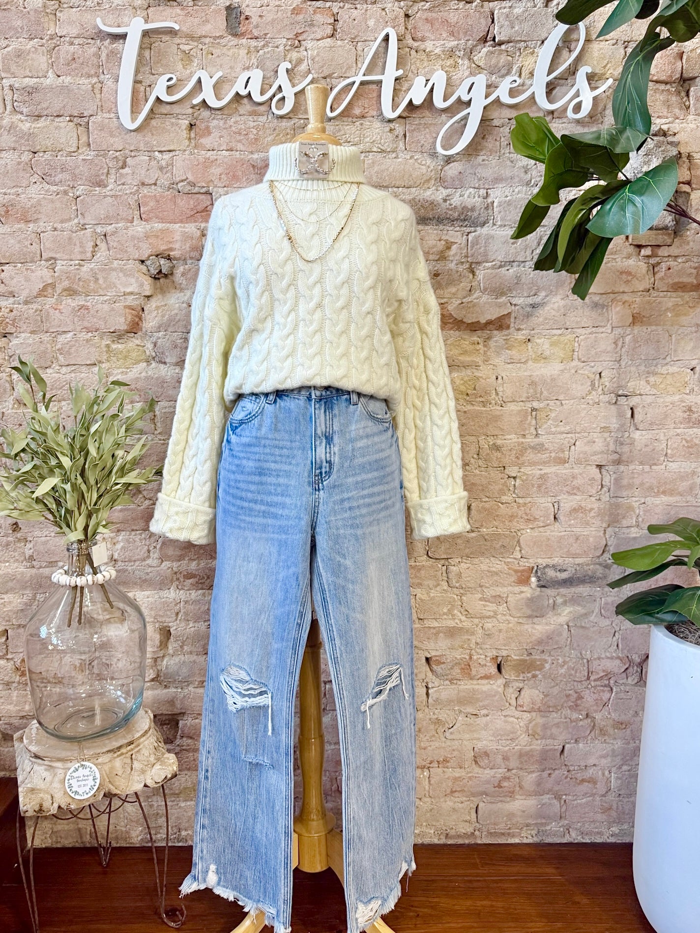 Wishful Thinking Ivory Turtleneck Sweater