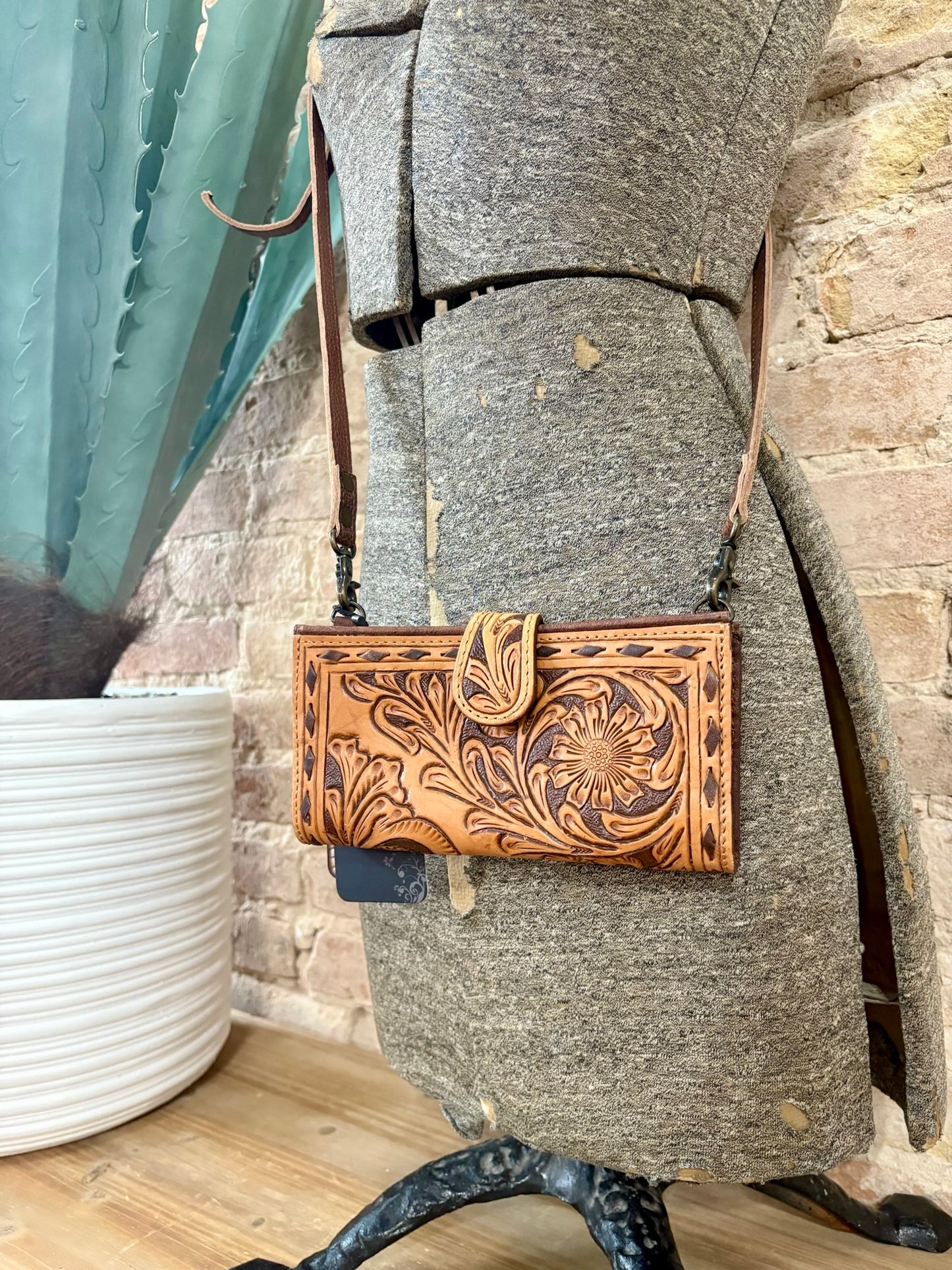 American Darling Tooled Leather Crossbody