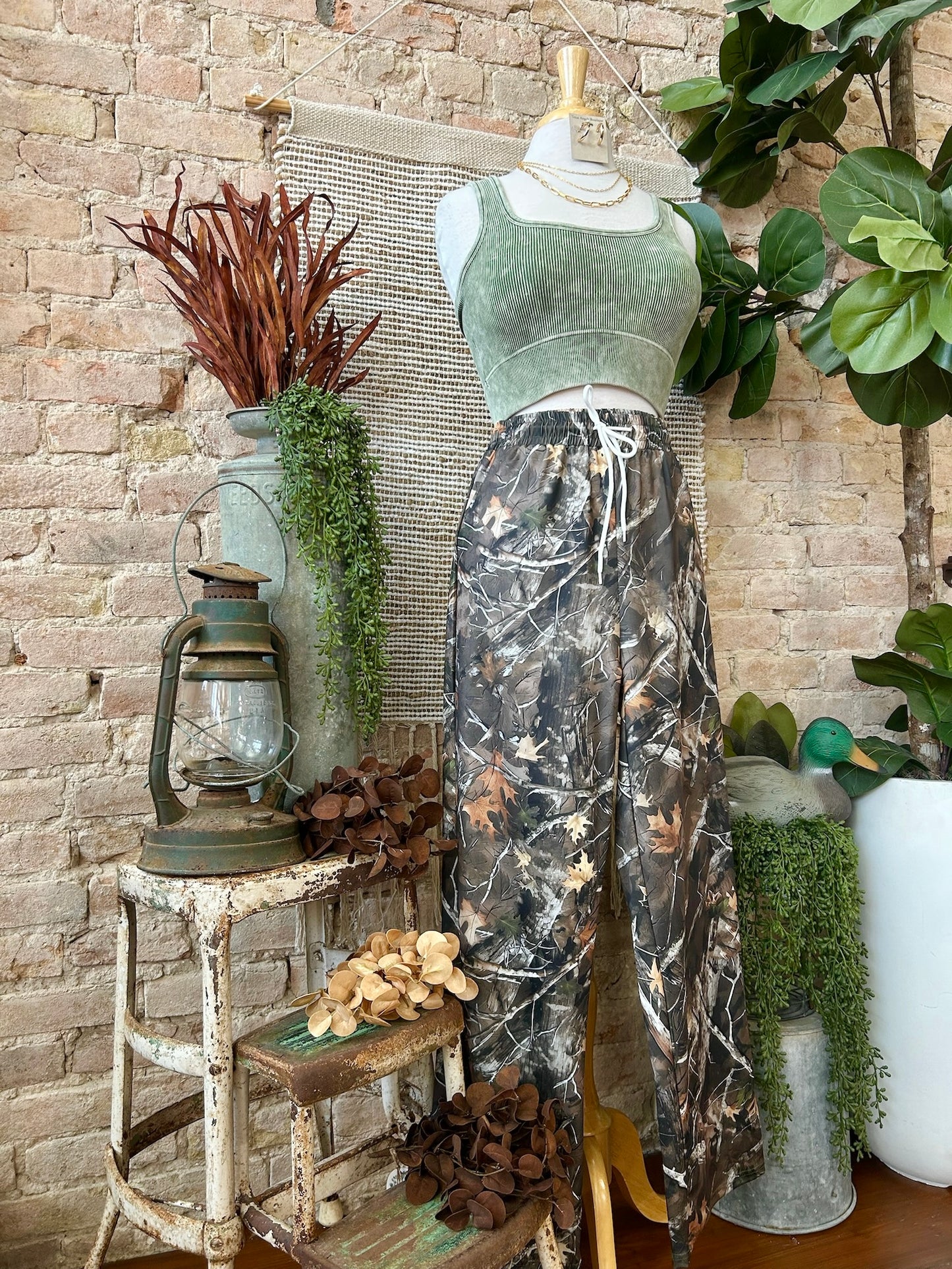 Simple Task Ash Olive Tank Top